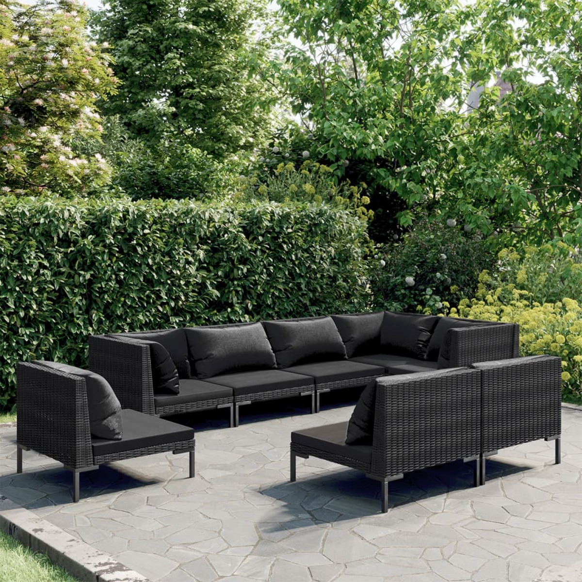 3099868 Schwarz Stuhlset, Gartentisch- und VIDAXL