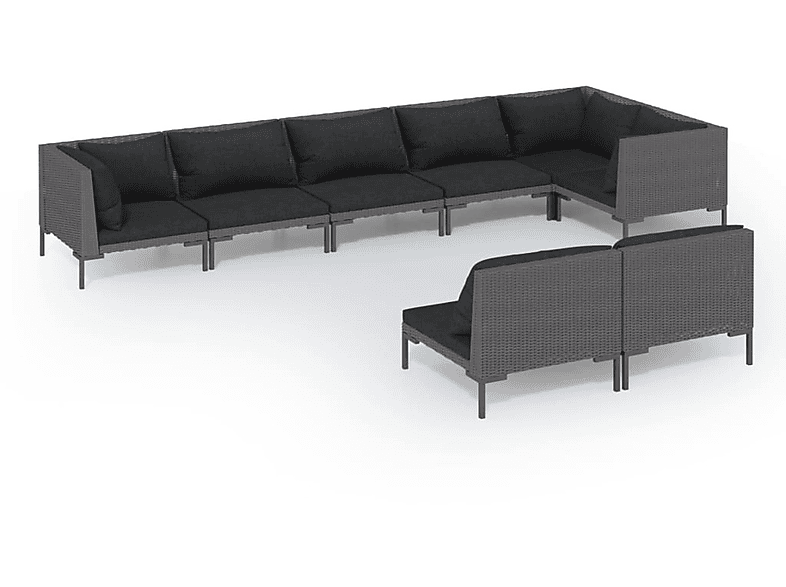 VIDAXL 3099862 Gartentisch- und Stuhlset, Schwarz