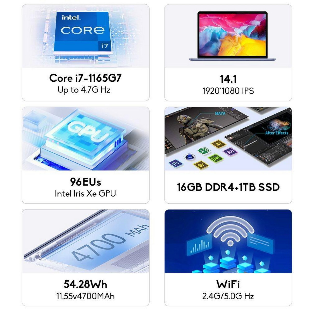 RAM, 1 Pro, mit NINKEAR SSD, N14 Display, GB grau Zoll TB Notebook 14,1 16