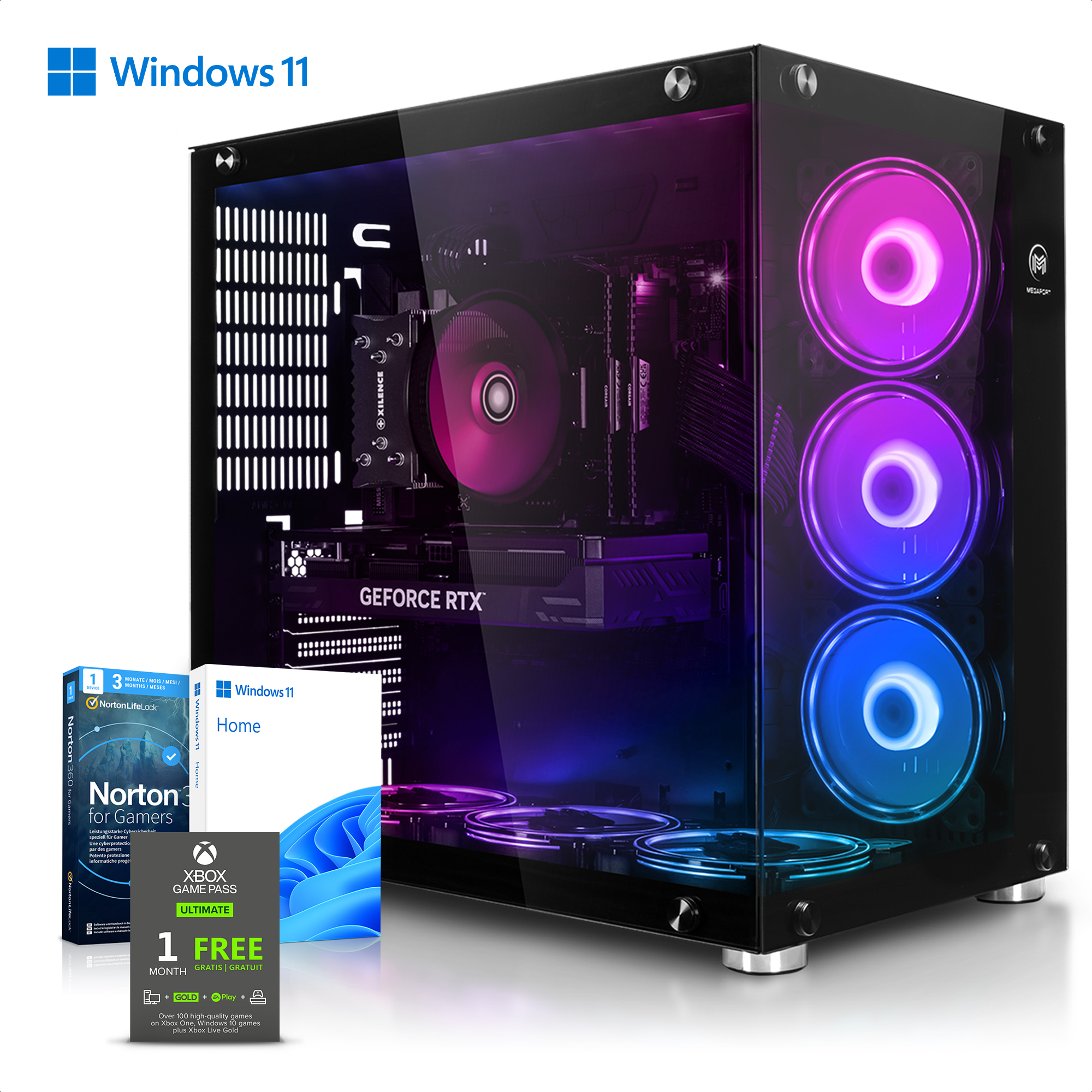 MEGAPORT NVIDIA PC GB 1000 Windows i5-12400F, RTX™ 16 GeForce i5 Core Bit), GB Strider GB SSD, Gaming Intel 3050, PC 11 Gaming RAM, Prozessor, (64 Home 8 Core™