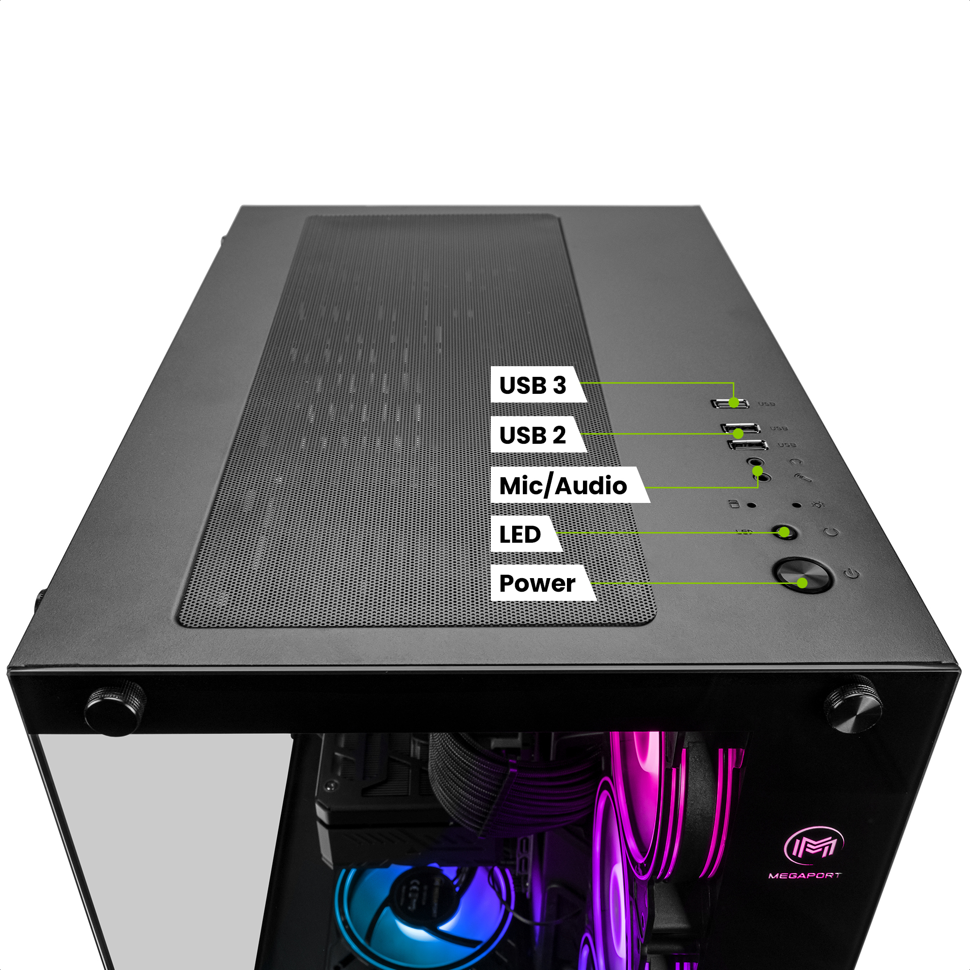 MEGAPORT Gaming PC Seeker Intel 500 GTX 4 11 1650, Home 0 HDD, GB GB (64 RAM, GB Core™ GB Prozessor, Bit), SSD, Windows NVIDIA GeForce® Core PC 16 i5 Gaming i5-12400F