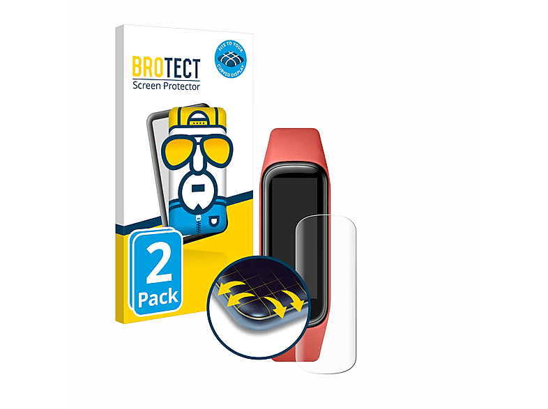 BROTECT 2x Flex Schutzfolie(für Curved Galaxy Full-Cover Fit2) 3D Samsung