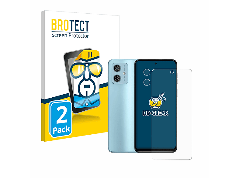 BROTECT 2x klare Motorola G54) Schutzfolie(für Moto