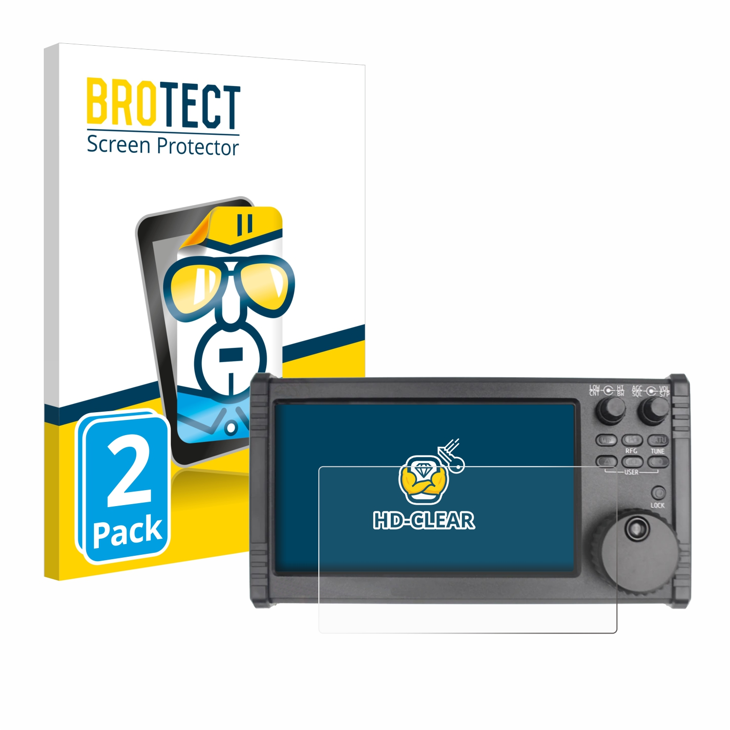 BROTECT klare Xiegu 2x GSOC Controller) Schutzfolie(für Universal