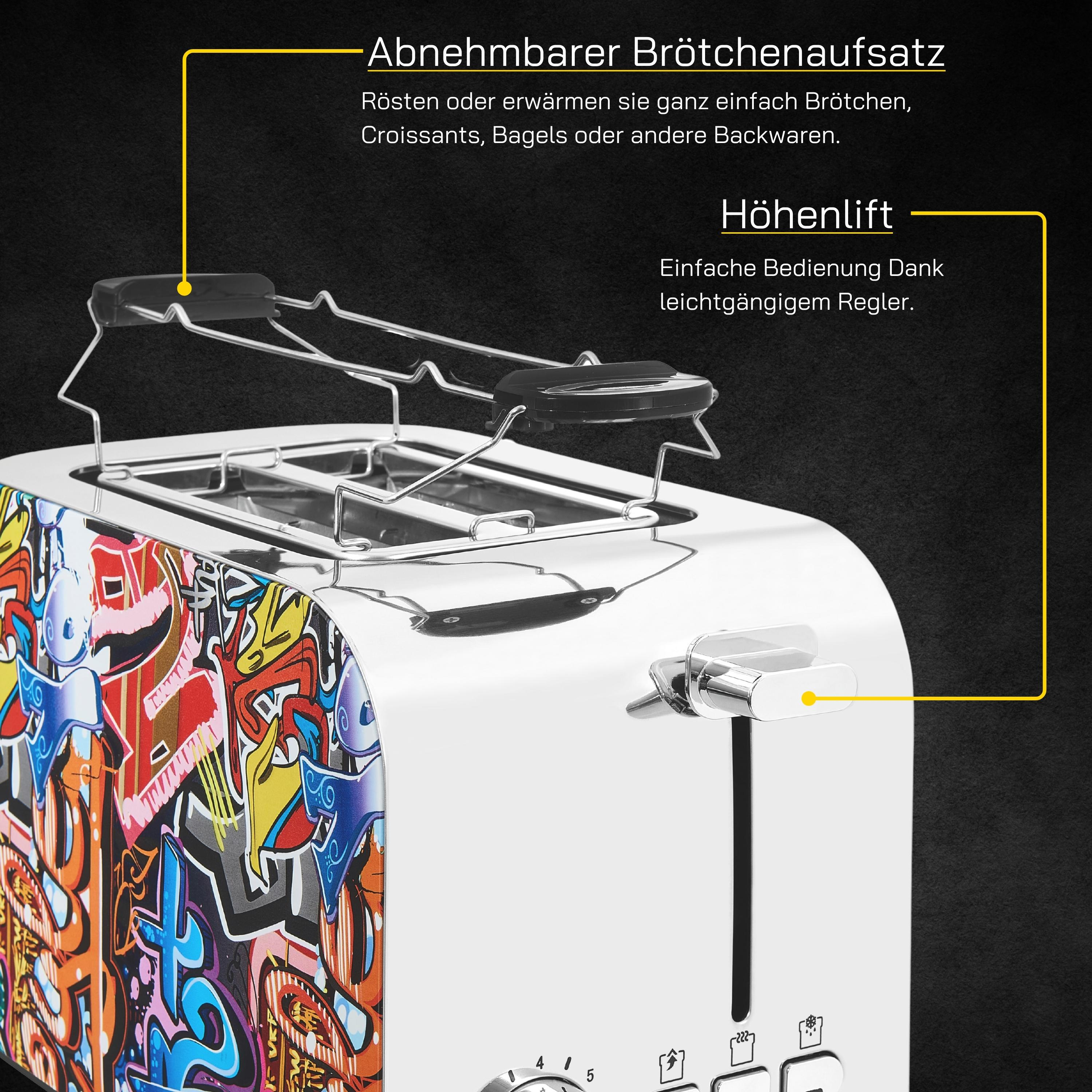 (850 G Edelstahl Schlitze: 3010 GUTFELS 2) TOAST Toaster Watt,