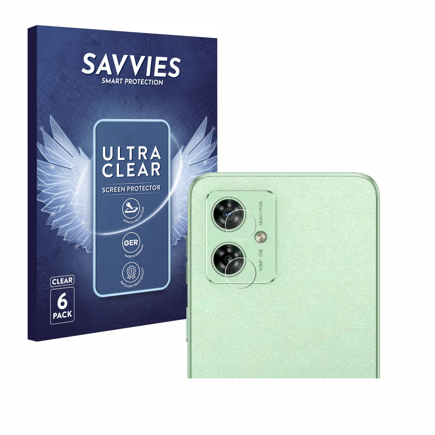 Motorola SAVVIES Schutzfolie(für Moto G54) klare 6x