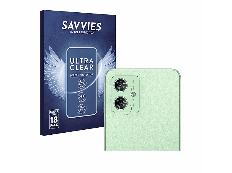 SAVVIES 18x klare Schutzfolie(für Motorola Moto G54)