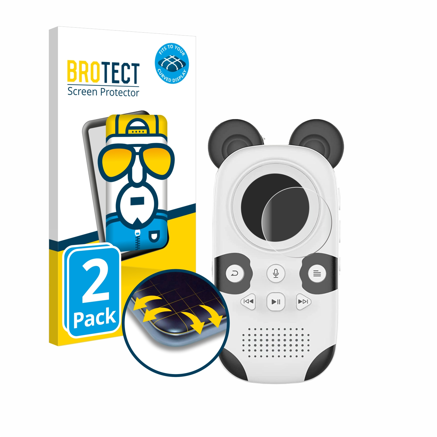 Schutzfolie(für Ruizu BROTECT 3D Cute Panda Curved 2x Flex X31) Full-Cover