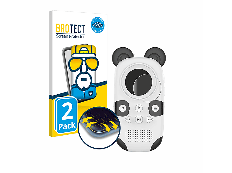 BROTECT 2x Flex Ruizu 3D Cute X31) Schutzfolie(für Full-Cover Panda Curved