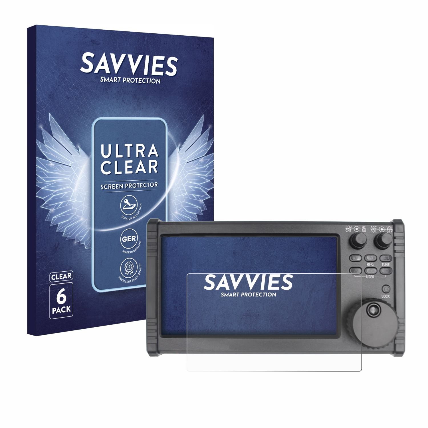 SAVVIES 6x klare Schutzfolie(für Universal GSOC Xiegu Controller)