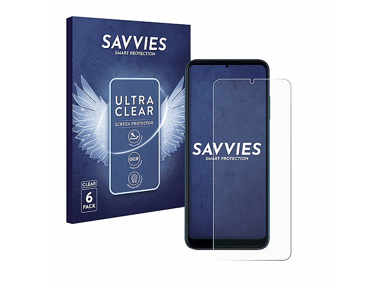 SAVVIES 6x klare Schutzfolie(für Telekom T Phone Pro)