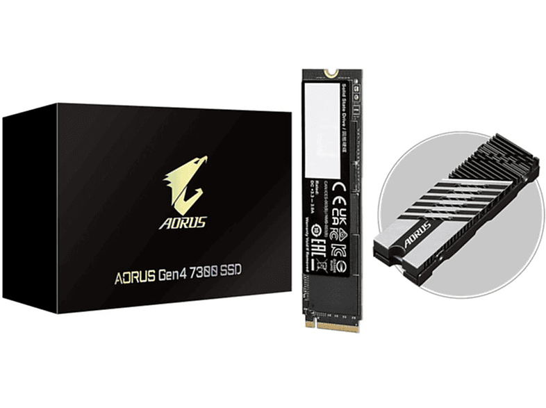 GIGABYTE AORUS Gen4 7300 SSD 2TB, 2000 GB, SSD, intern | Interne 2,5 Zoll HDD Festplatten