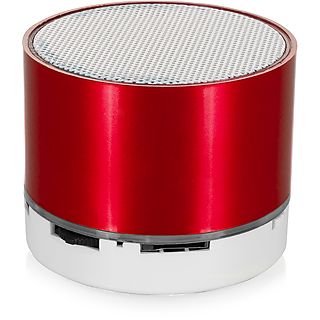 Altavoz inalámbrico - DAM ELECTRONICS Compacto Viancos Bluetooth 3.0 de 3W, con luz led, manos libres y radio FM., Bluetooth, Rojo