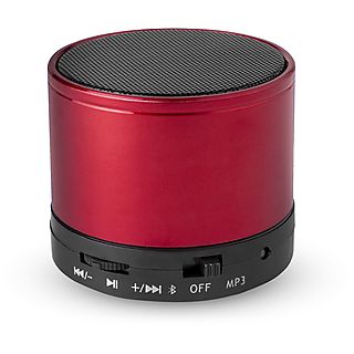 Altavoz inalámbrico - DAM ELECTRONICS Compacto Martins Bluetooth 3.0 de 3W, con manos libres y radio FM., Bluetooth, Rojo