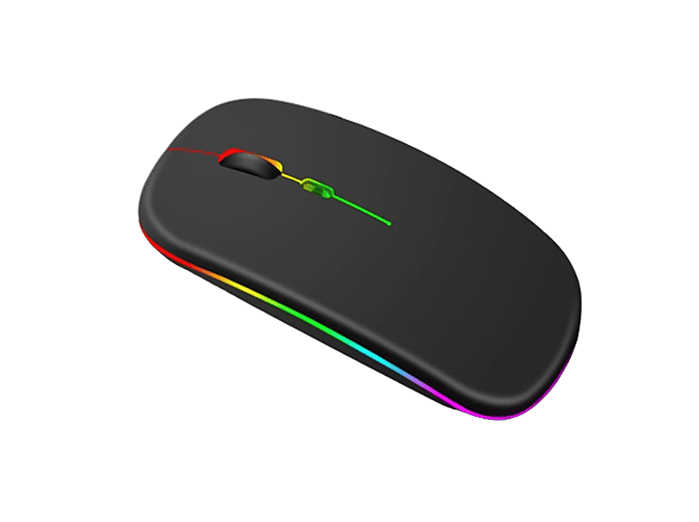 SYNTEK Eisenhaltig wiederaufladbare kabellose Maus - Plug & Play, variable DPI-Geschwindigkeit Maus, schwarz