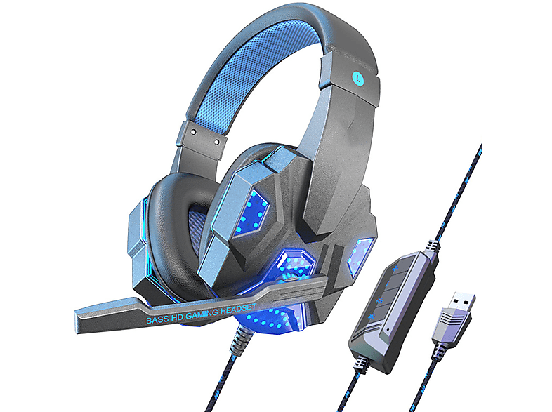 Blau Hochwertige Headset: Gaming Glow \