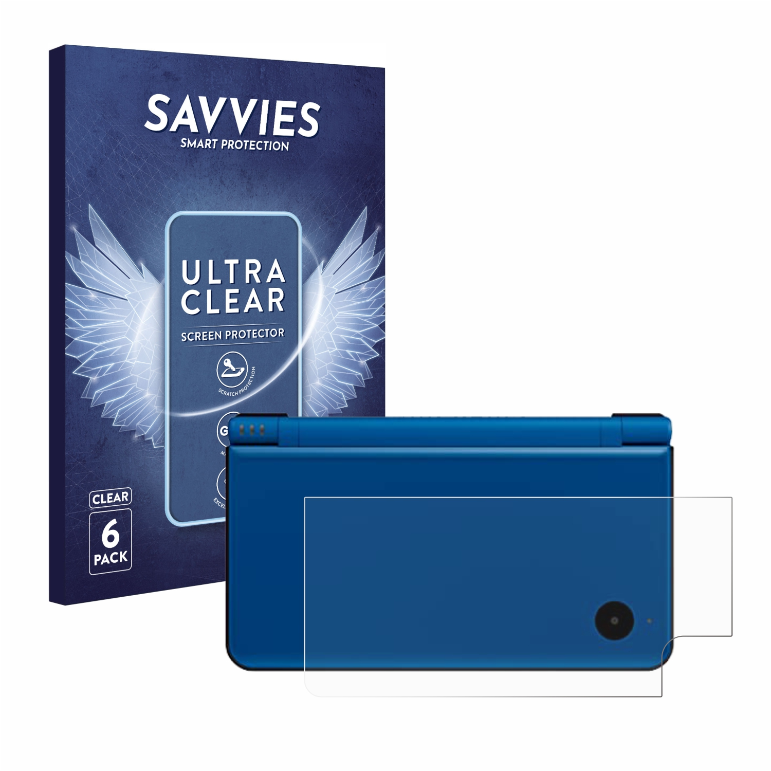 SAVVIES 6x klare Nintendo (Gehäuse)) Schutzfolie(für DSi XL