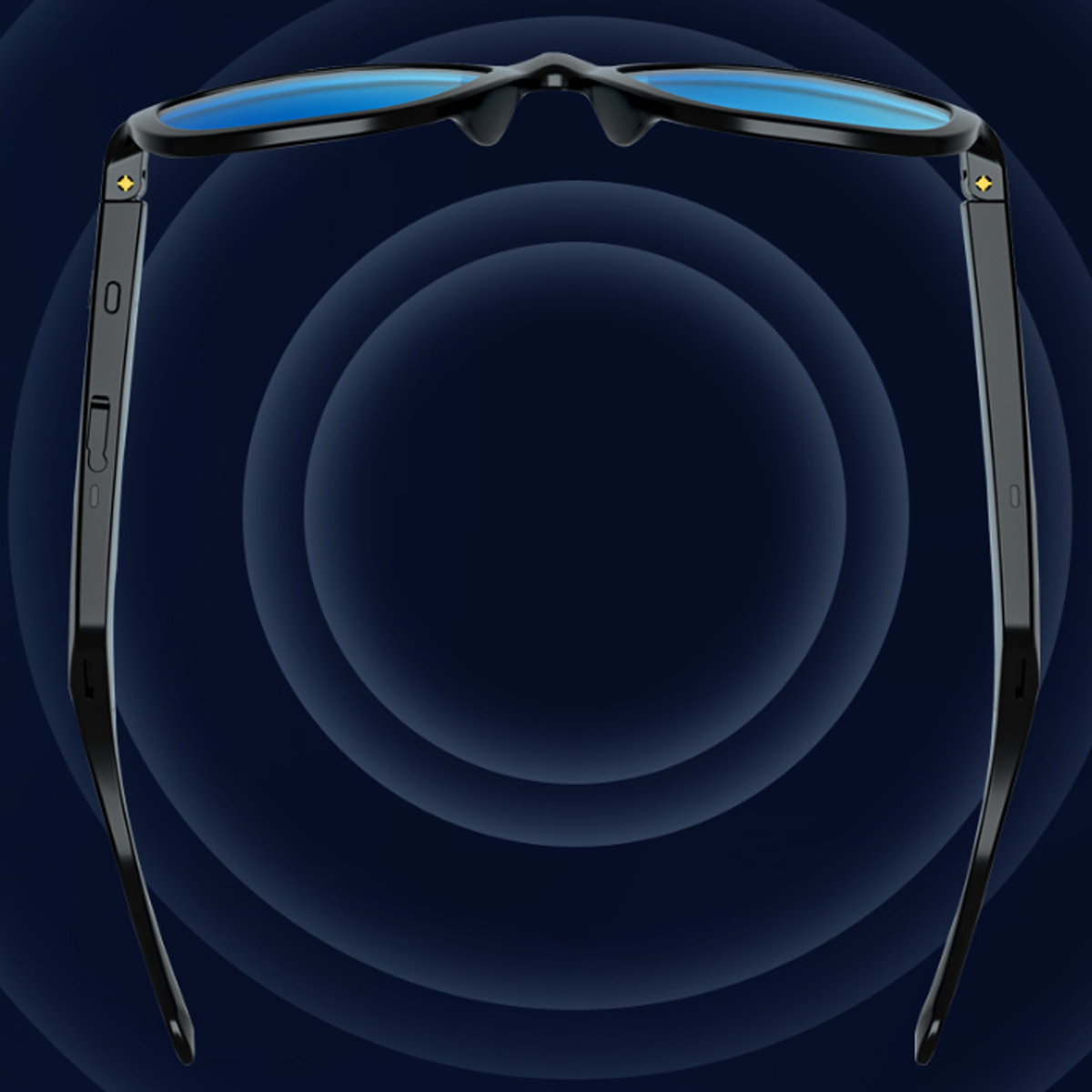 SYNTEK Bluetooth Brille Headset Weiß Sonnenbrille, Bluetooth In-Ear Brille On-ear Bluetooth Transparente Wireless Farbe Hören Ohrstöpsel Sport 5.0