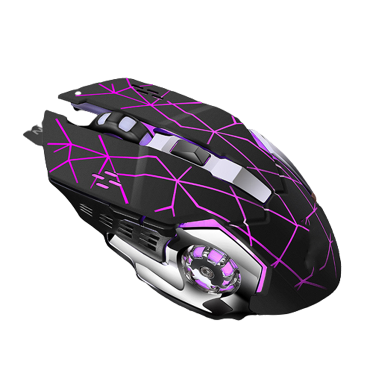 SYNTEK Maus Maus schwarz Gaming-Maus mechanische drahtlose wiederaufladbare Büro leuchtende schwarz Maus
