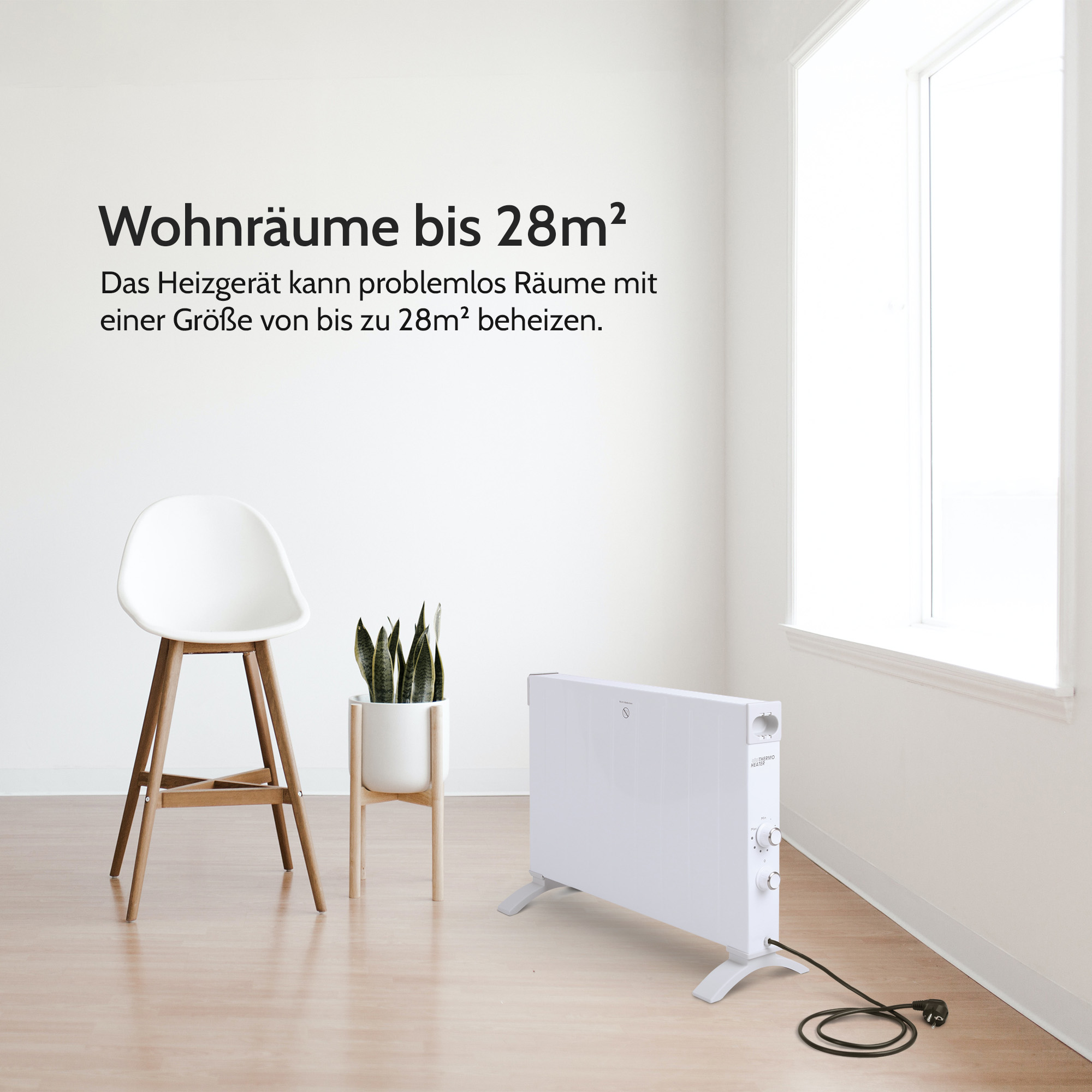 Konvektor Raumgröße: m²) BESTLIVINGS (2500 28 Watt, TH-06777