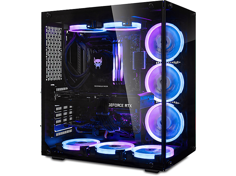 BEASTCOM Q7 NVIDIA Gaming, 2 mit Windows GeForce | Hero Intel® Prozessor, Core™ SSD, Gaming-PC Pro RTX™ 11 GB TB i7 RAM, 4080 32 Bit), (64