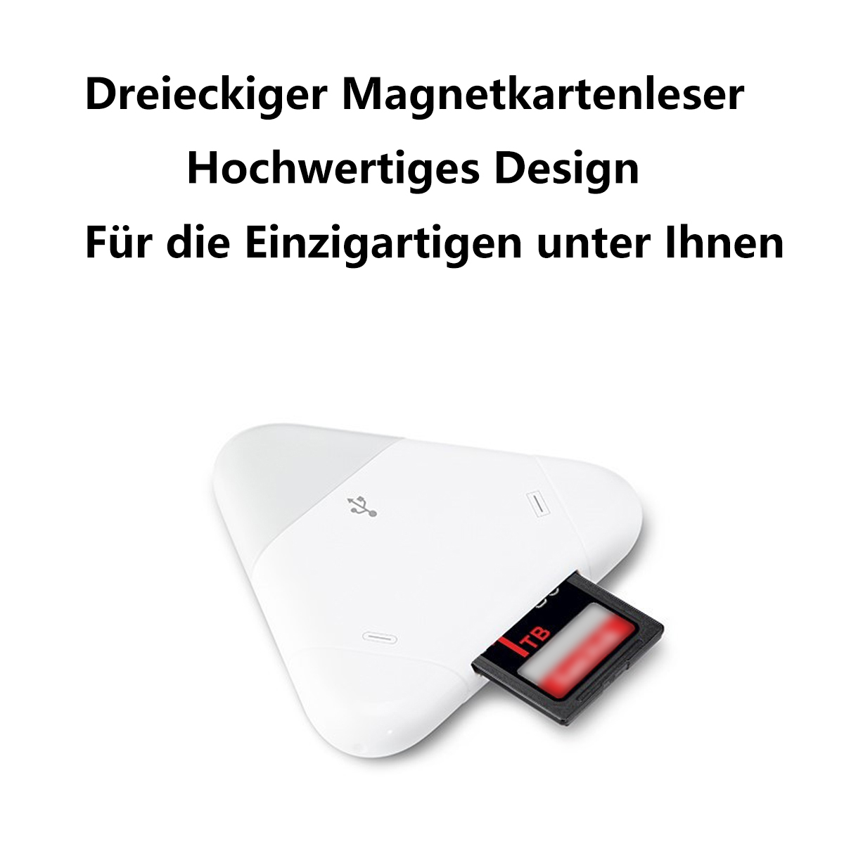 SYNTEK Kartenleser Magnetkartenleser für Apple SD/TF Kartenleser Android Tablet Mobiltelefon/Type-C/USB OTG Computer
