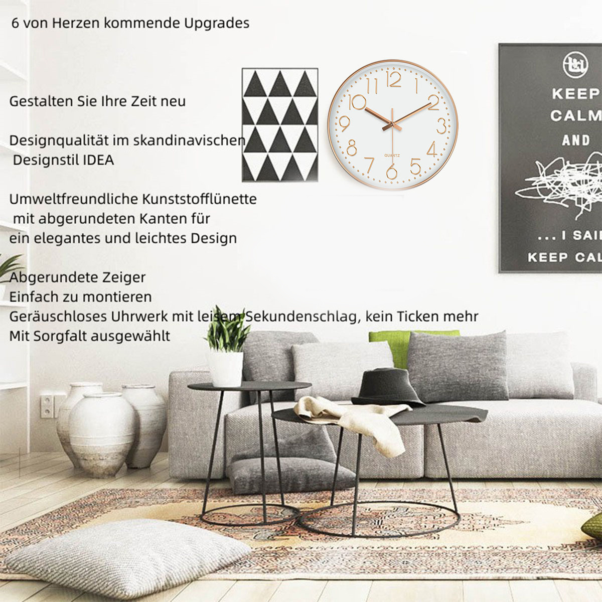 Digitale Wanduhr Mit Magnet - LCD Display Mit Temperatur & Luftfeuchtigkeit Anzeige