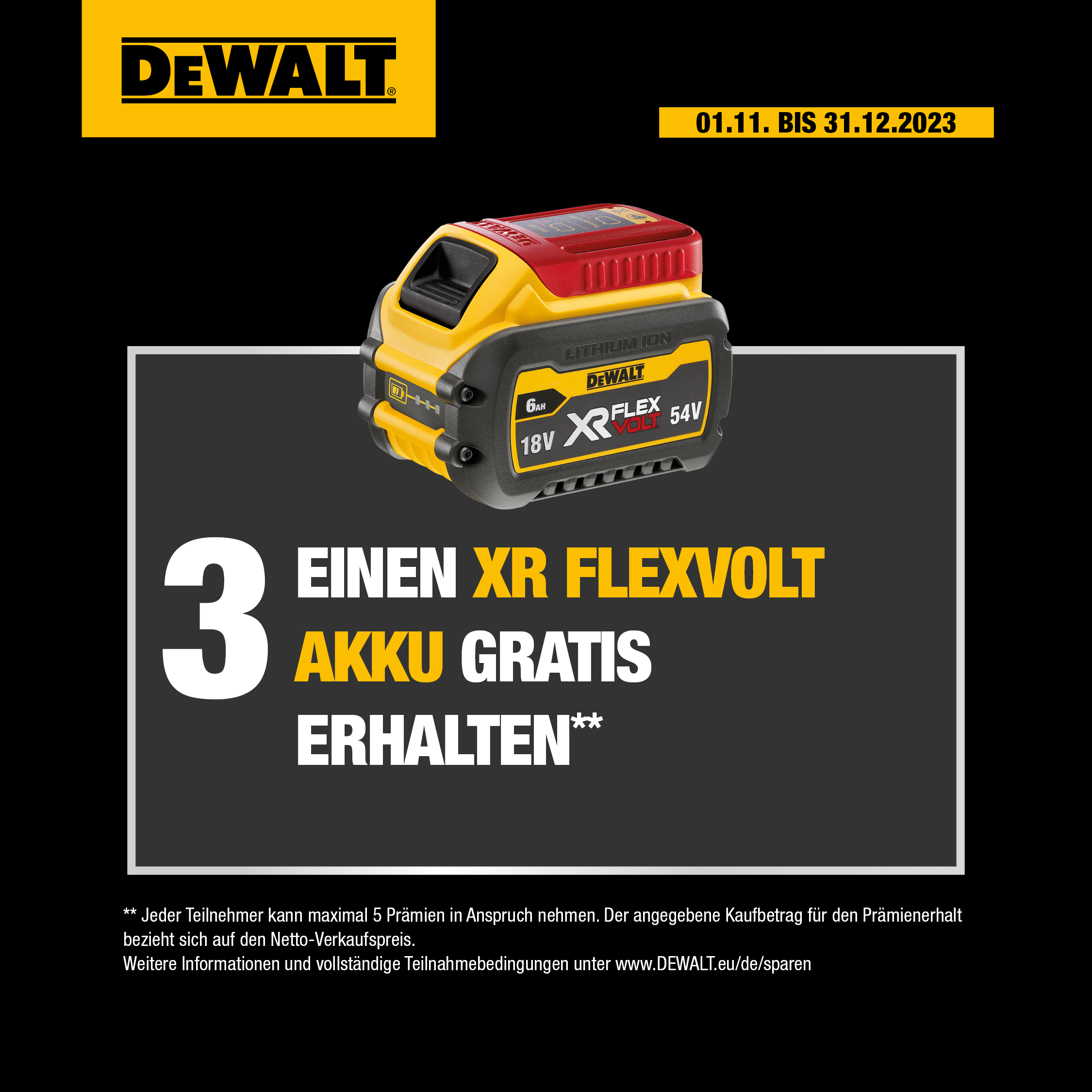 DEWALT DCS334NT-XJ/DCD777P1-QW/2x DCB184-XJ Akku-Werkzeug-Set, schwarz/gelb