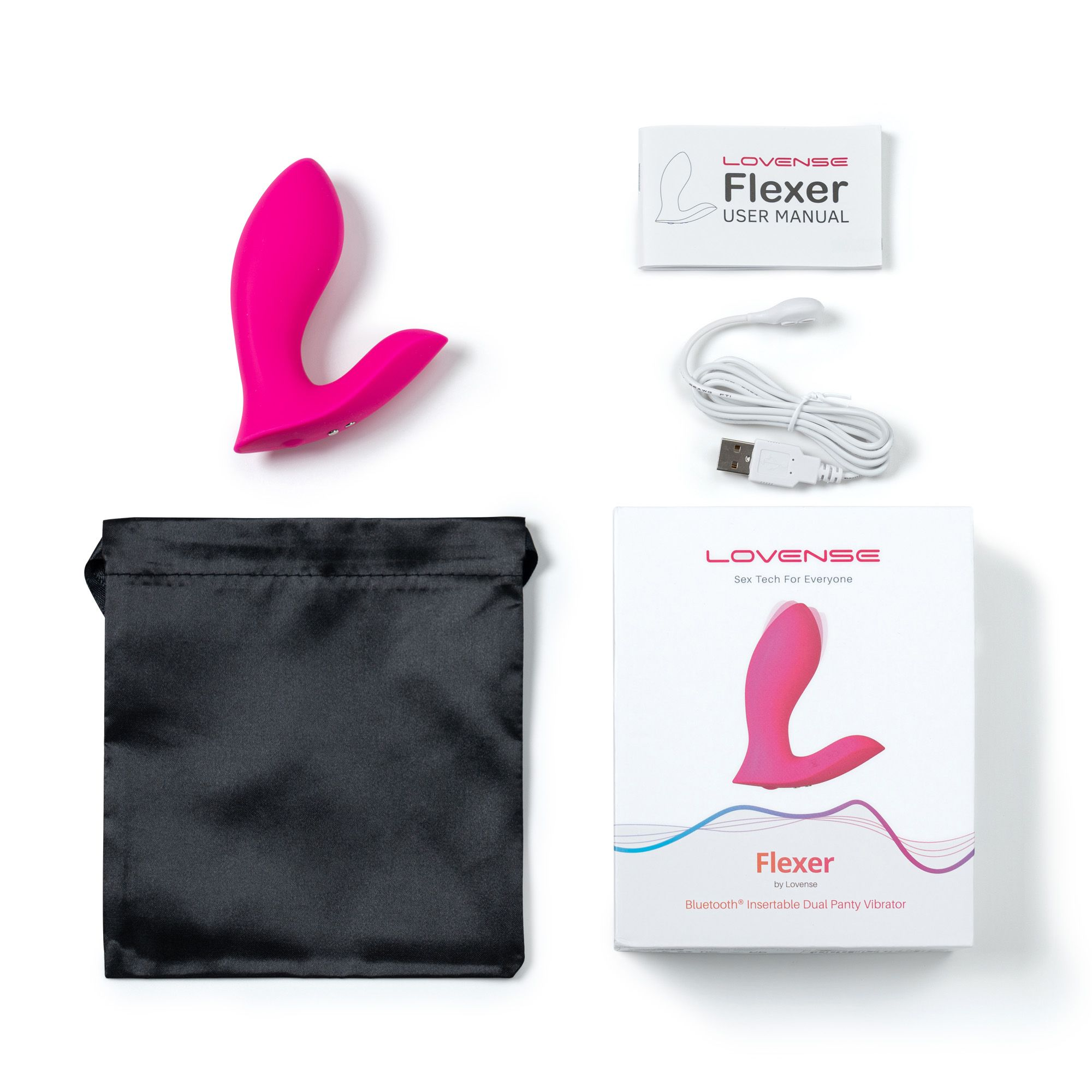 LOVENSE Flexer Insertable Dual Einführbarer Panty-Vibrator Vibrator Panty