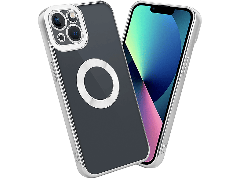 CADORABO TPU Silikon Cover Chrome Design mit Kameraschutz, Backcover