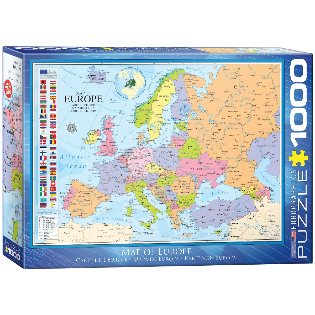150 Teile Puzzle Karte Nathan Europa Puzzle 150 Teile - Lernspaß Für Kinder  Ab 7 Jahren Nathan Puzzle, image size:1200x1200