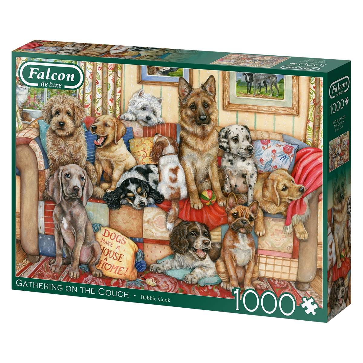 Dog Puzzle Gathering 11293 on Mehrfarben The Zubehör, Jumbo Teile FALCON Couch-1000