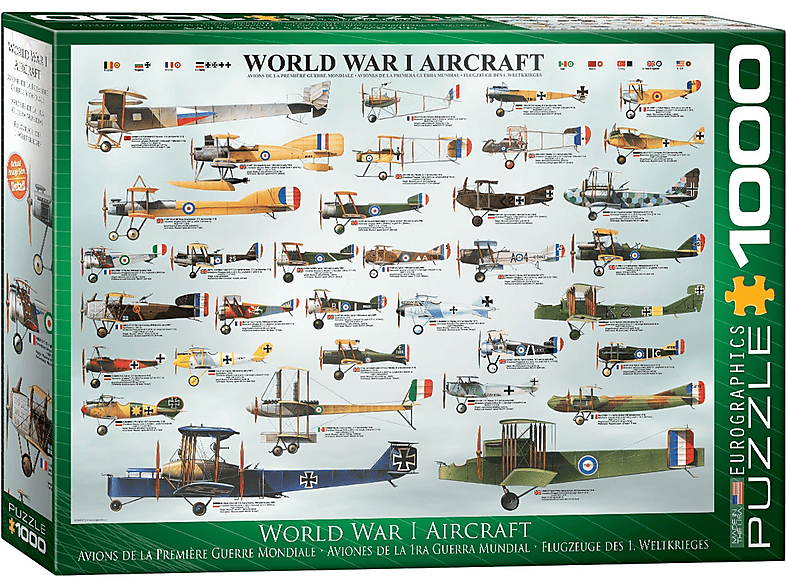 EUROGRAPHICS Puzzle World War I Aircraft - 1000 Teile Puzzle