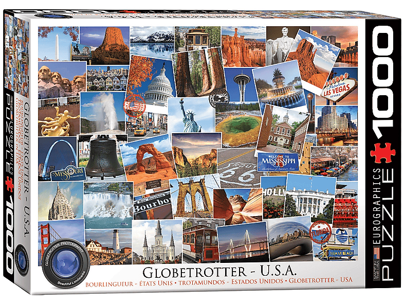 EUROGRAPHICS puzzle Globetrotter USA - 1000 Teile Puzzle