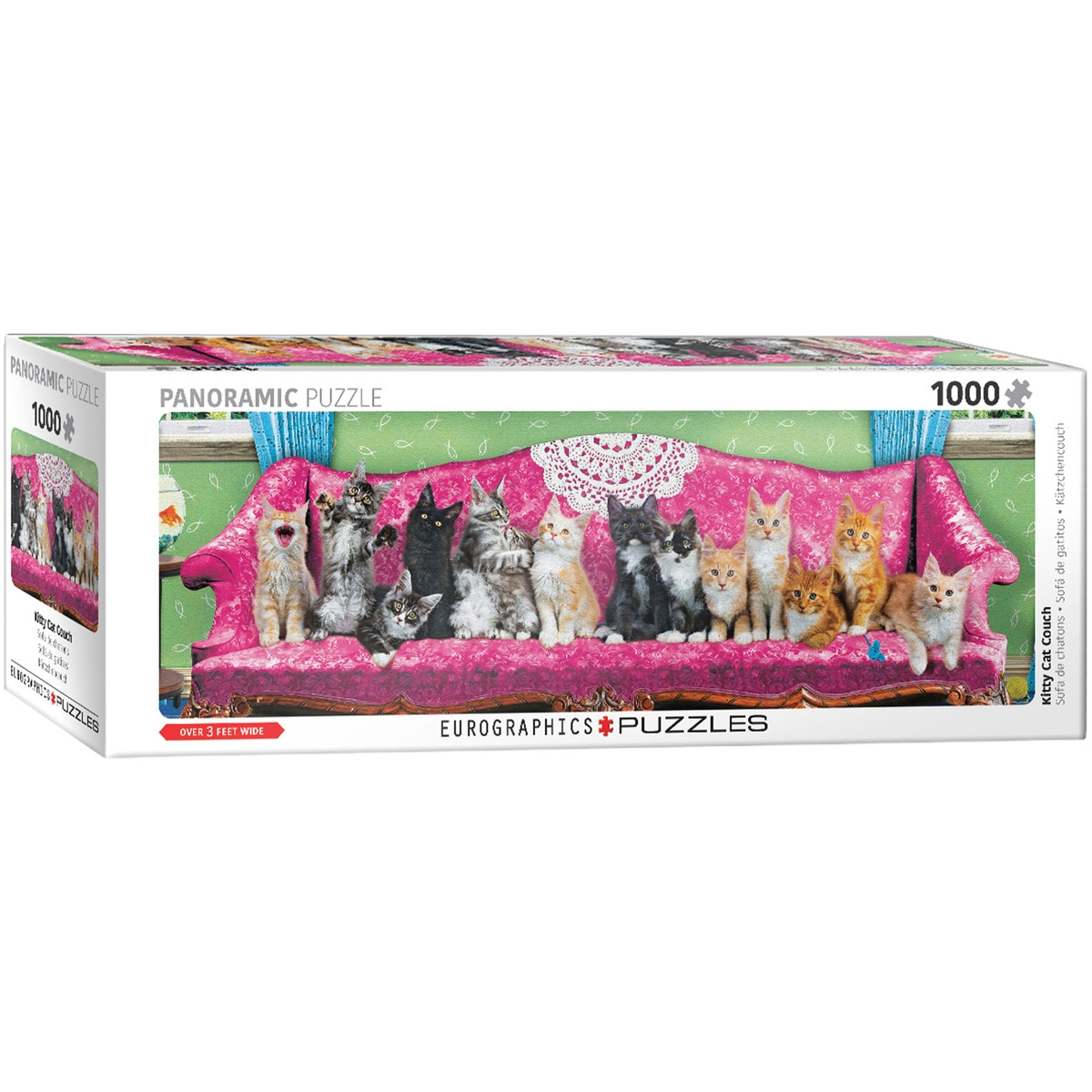 Puzzle - EUROGRAPHICS Panoramapuzzle Teile Couch Cat 1000 Kitty
