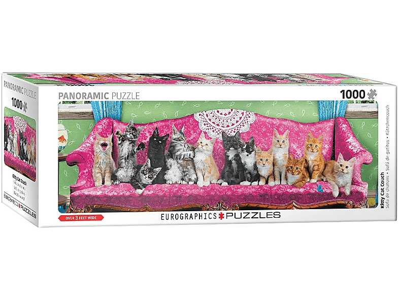 EUROGRAPHICS Panoramapuzzle Kitty Cat Couch - 1000 Teile Puzzle