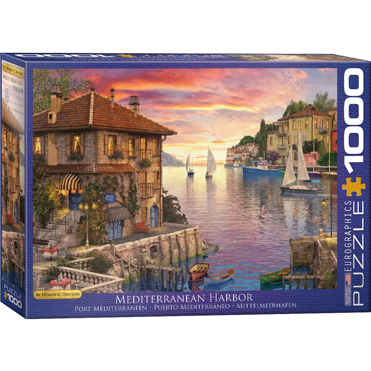 EUROGRAPHICS puzzle Dominic Davison Mediterranean 1000 - Puzzle - Teile Harbor