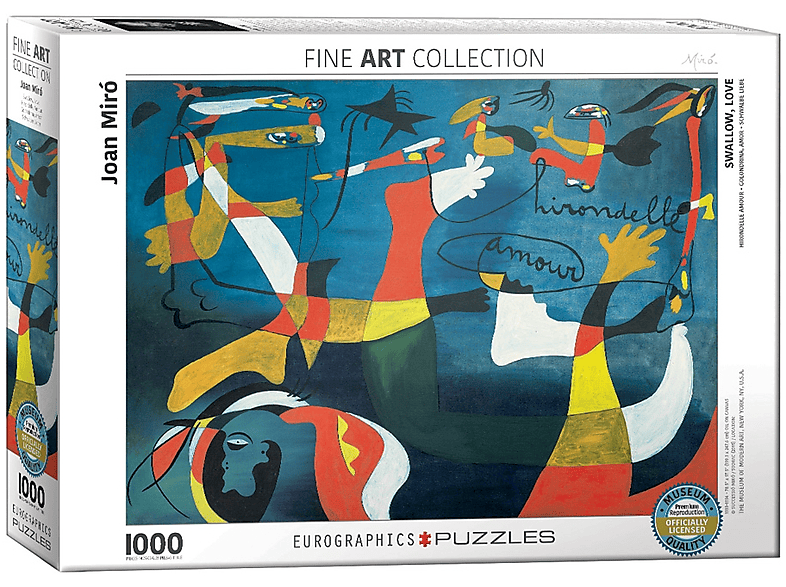EUROGRAPHICS puzzle Joan Miro Hirondelle Puzzle Teile - 1000 - Amour