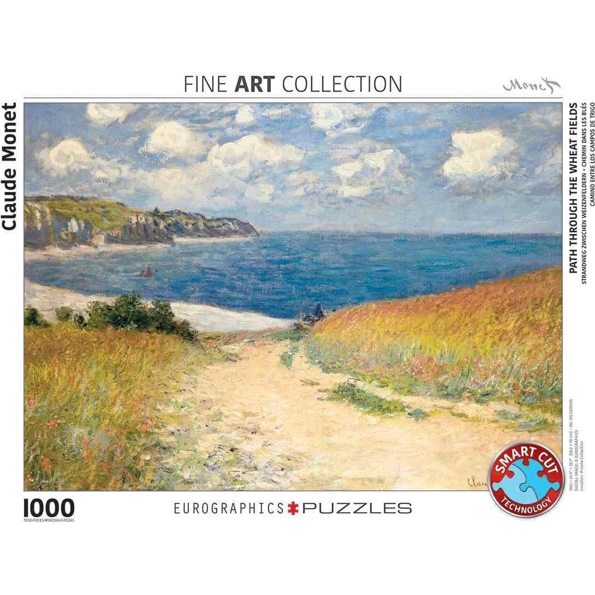 Puzzle (1000) EUROGRAPHICS Pfad durch Claude Monet - Weizenfelder die