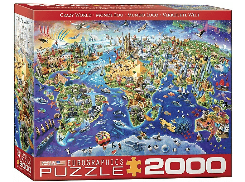 EUROGRAPHICS puzzle Crazy Puzzle Teile World 2000 