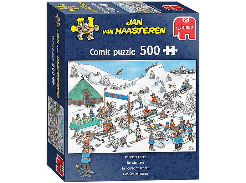 JUMBO Puzzle Jan van Haasteren Rentierrennen - 500 Teile Puzzle
