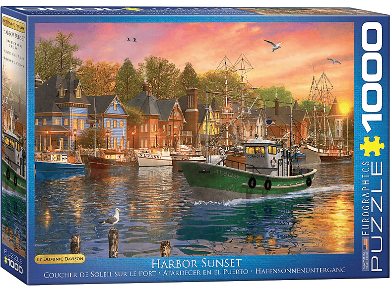 EUROGRAPHICS Puzzle Harbor Sunset - Dominic Davison - 1000 Teile Puzzle