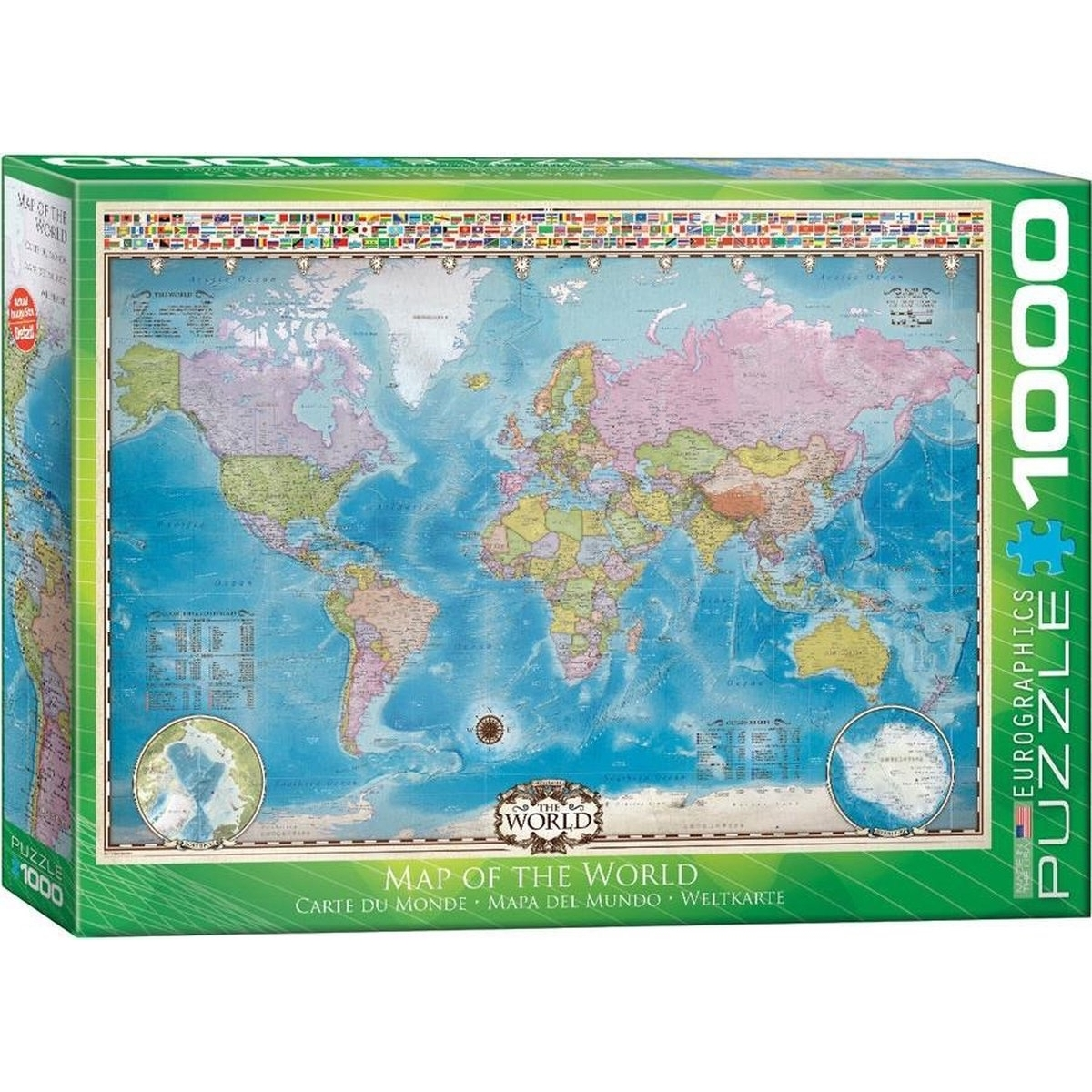 Weltkarte (1000) Puzzle EUROGRAPHICS