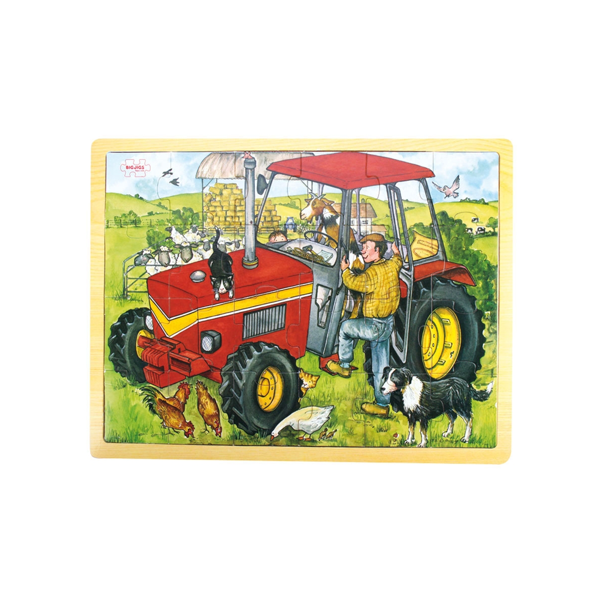 Puzzle - Holzpuzzle Traktor BIGJIGS 24 Teile