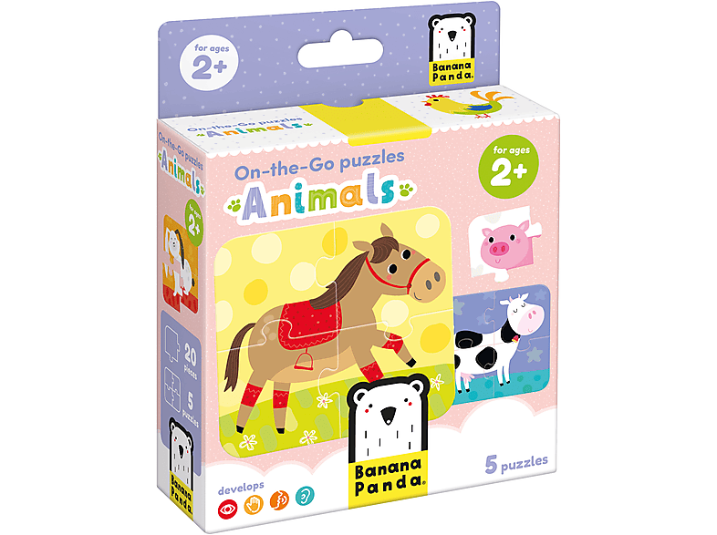 BANANA PANDA Puzzle mit Tieren für Kinder 20 Teile 2+ Puzzle