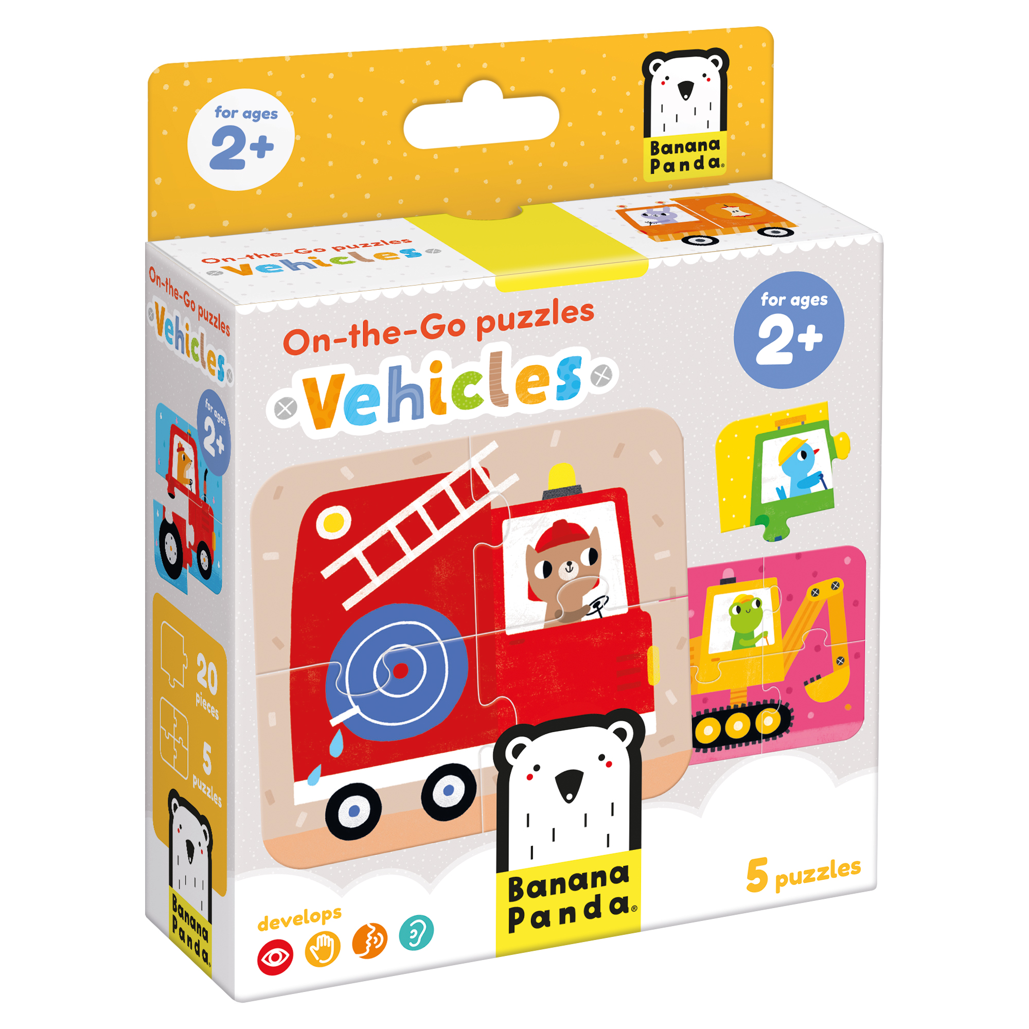 BANANA PANDA Puzzle 20 mit Kinder 2+ Puzzle für Fahrzeugen Teile