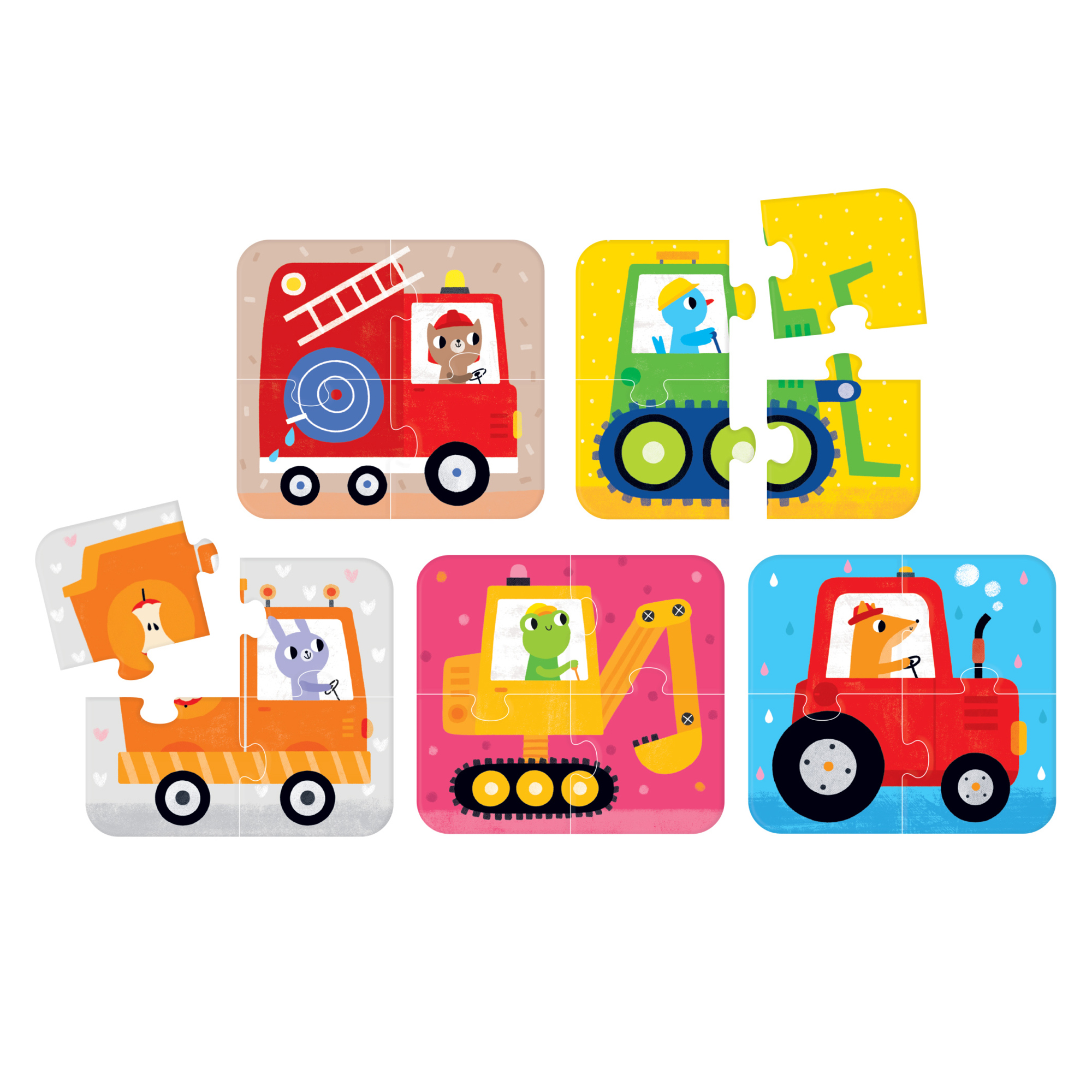 BANANA PANDA Puzzle mit für Kinder 2+ 20 Fahrzeugen Puzzle Teile