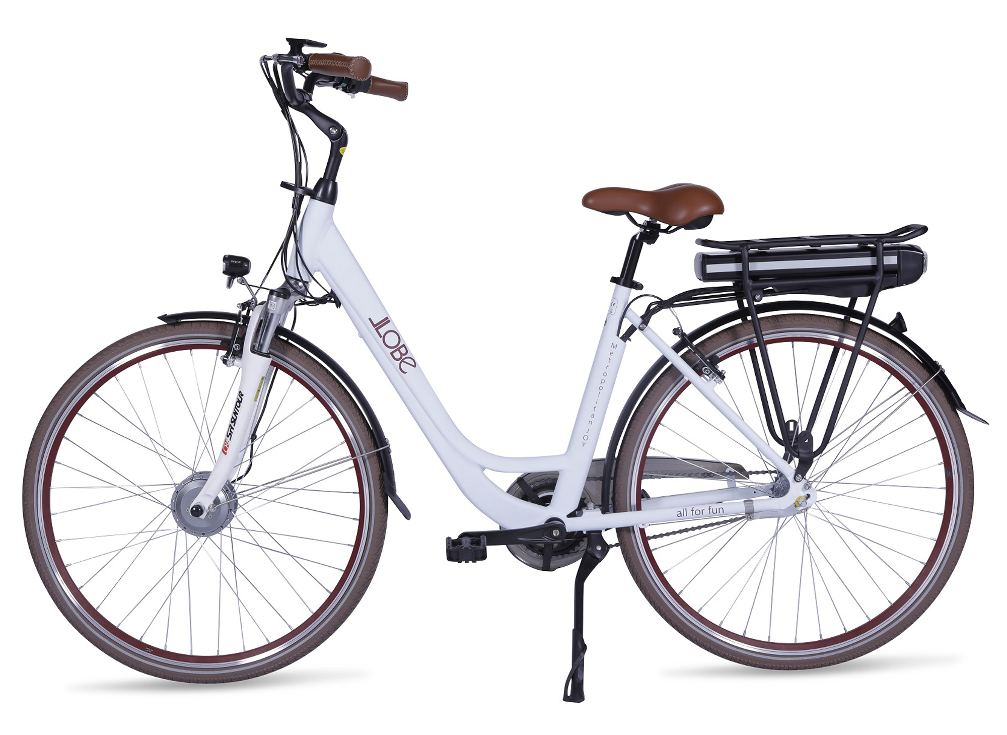 Rahmenhöhe: Metropolitan Unisex-Rad, JOY 28 288 Citybike Wh, 8Ah cm, 2.0 36V / 50 Zoll, (Laufradgröße: Weiß) 28\