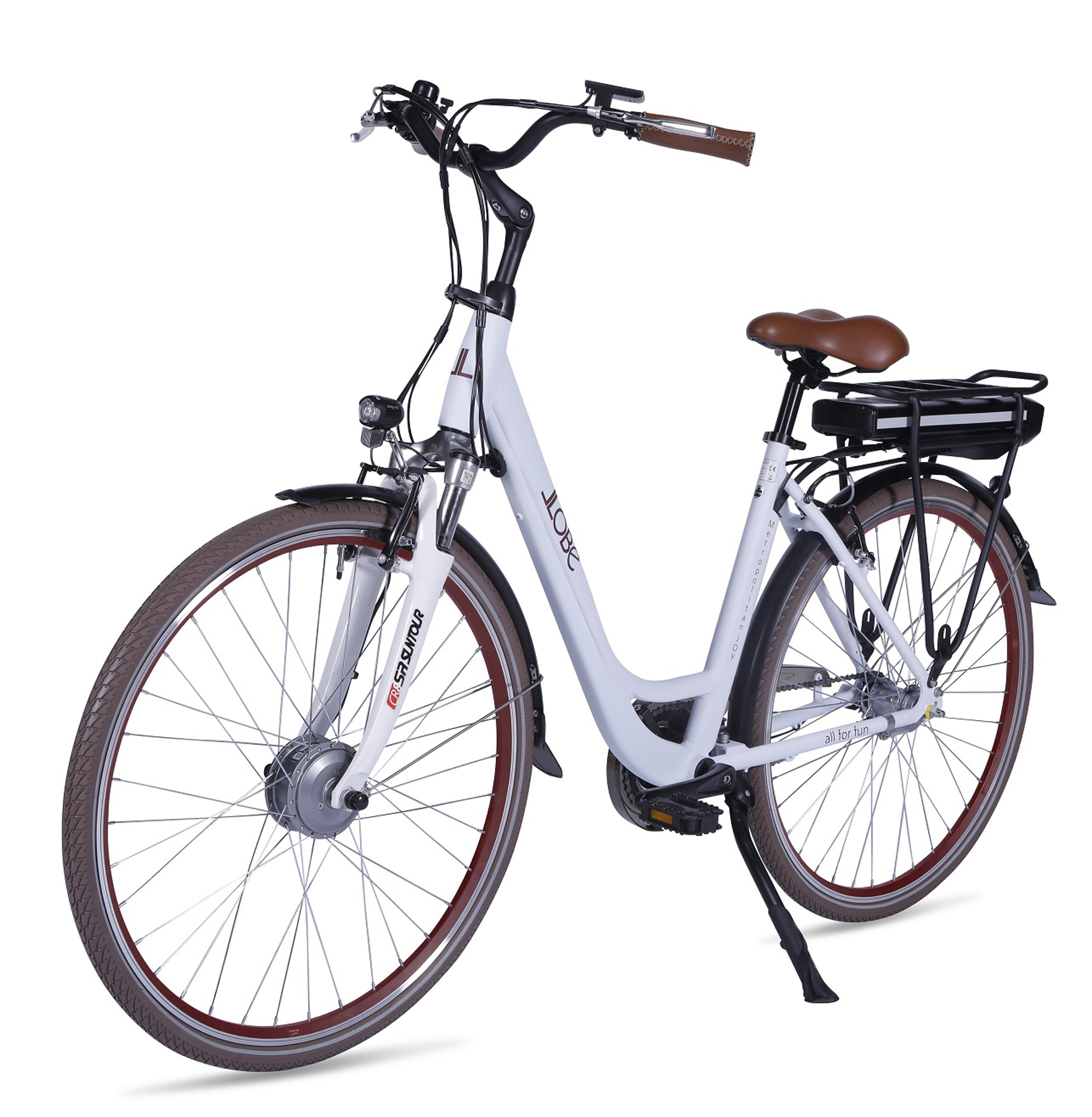 / Unisex-Rad, Metropolitan (Laufradgröße: Rahmenhöhe: JOY Citybike 8Ah LLOBE Zoll, Wh, 28\
