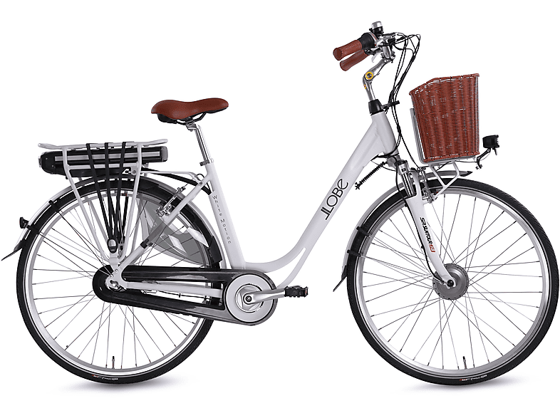 50 3.0 cm, Motion White Zoll, (Laufradgröße: 28 LLOBE / Citybike Unisex-Rad, Weiß) 360 36V Rahmenhöhe: Wh, 28\